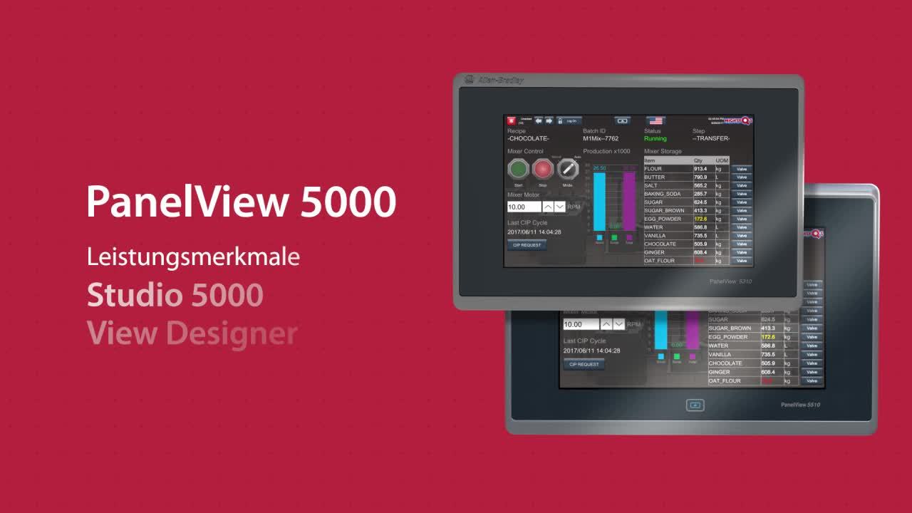 Einführungsvideo zu den Grafikterminals der PanelView 5000-Familie